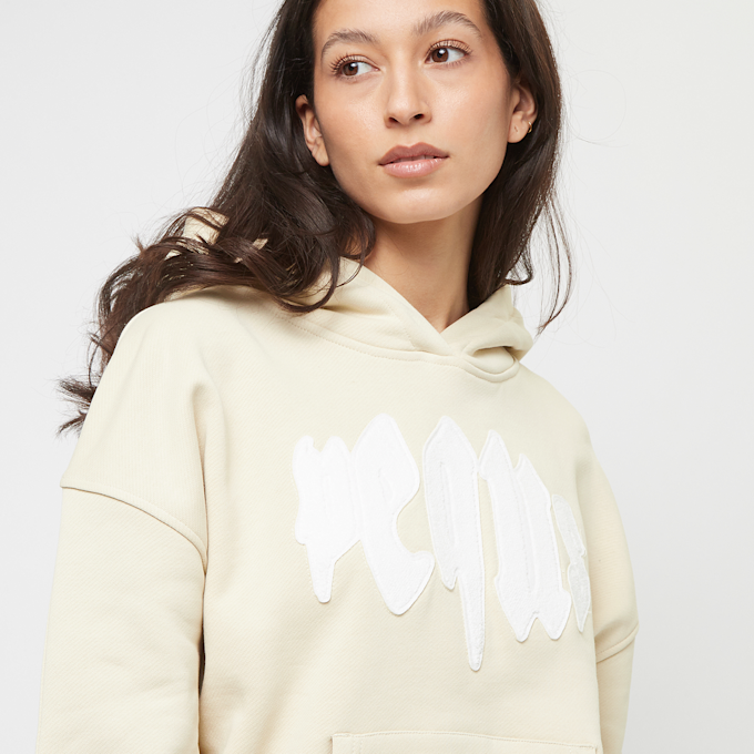 PEQUS Cropped Mythic Logo Patch Hoodie beige 31724 3