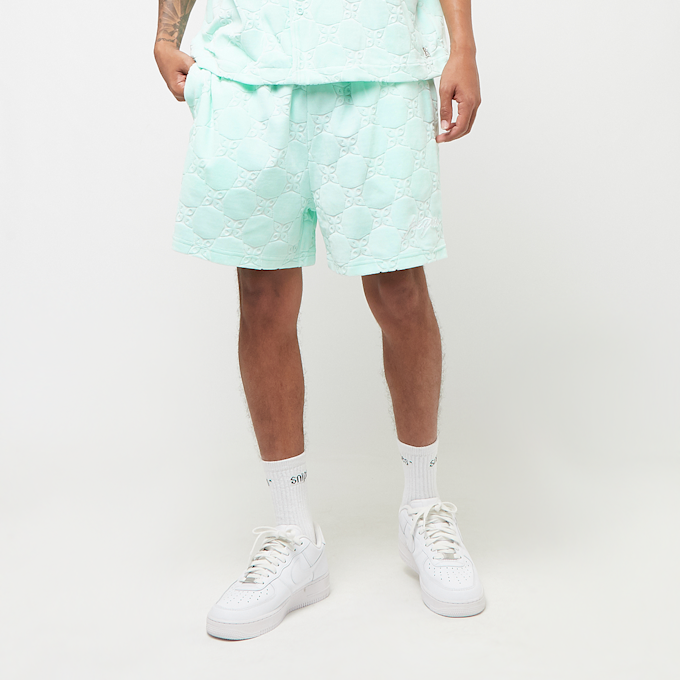 PEQUS Monogram Frottee Shorts türkis 31730 1