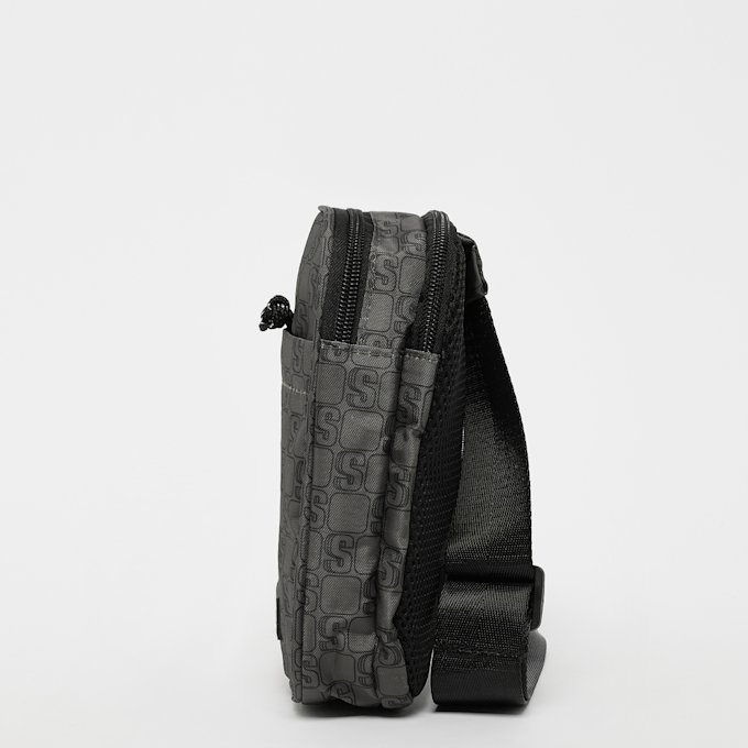 SNIPES Rubber Badge Basic Logo Pattern Small Sling Bag siva 31749 2