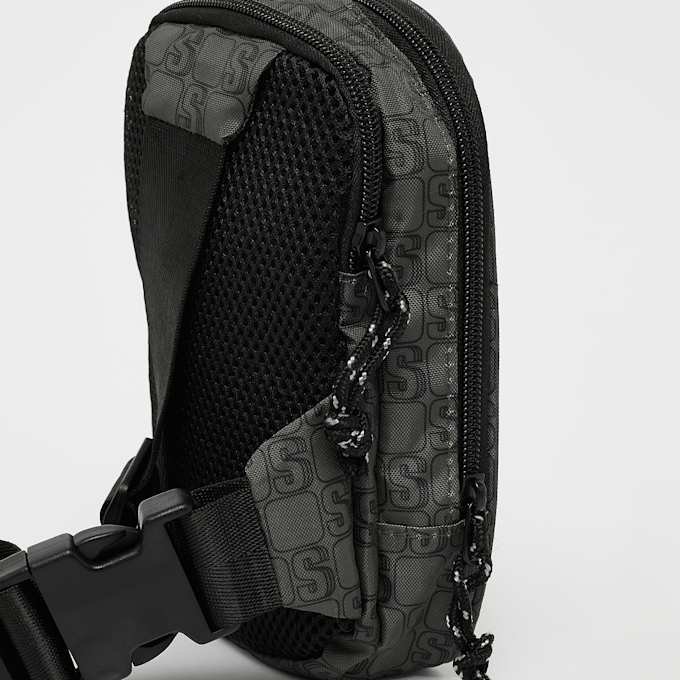 SNIPES Rubber Badge Basic Logo Pattern Small Sling Bag siva 31749 4