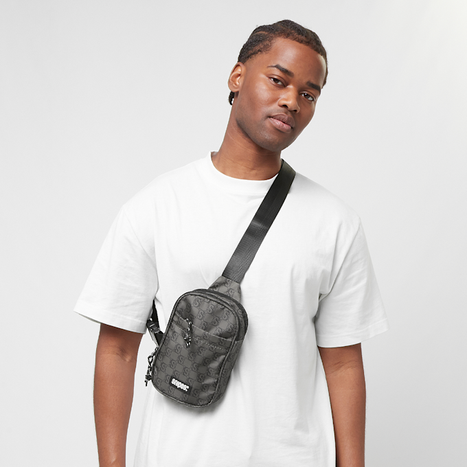 SNIPES Rubber Badge Basic Logo Pattern Small Sling Bag gris 31749 6