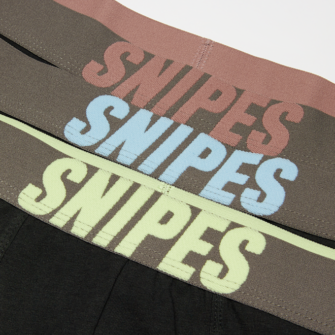 SNIPES 3 PACK - Single Logo Dark Grey Tape Briefs Boxershorts schwarz 31755 2