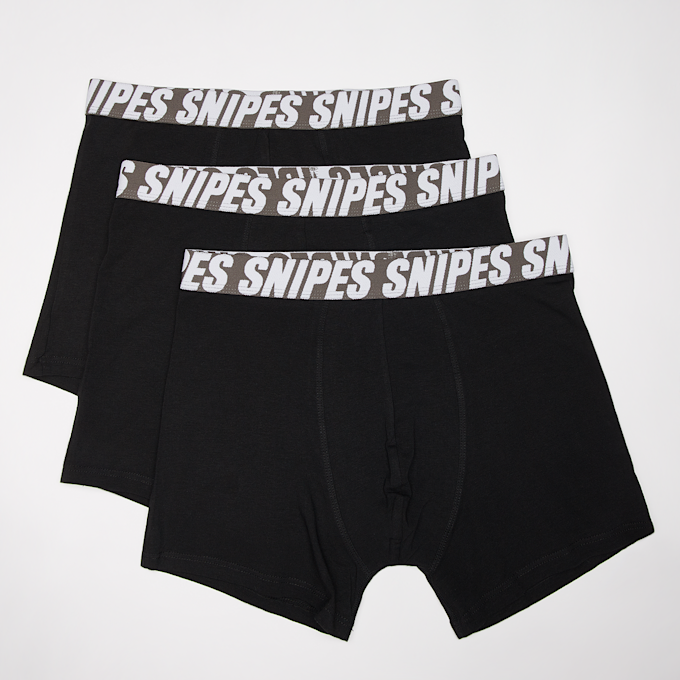 SNIPES 3 PACK - Slanded Logo Grey Tape Briefs Boxershorts schwarz 31756 1
