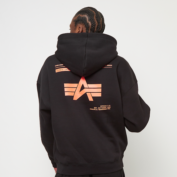 Alpha Industries Logo Backprint Hoody noir 31770 1