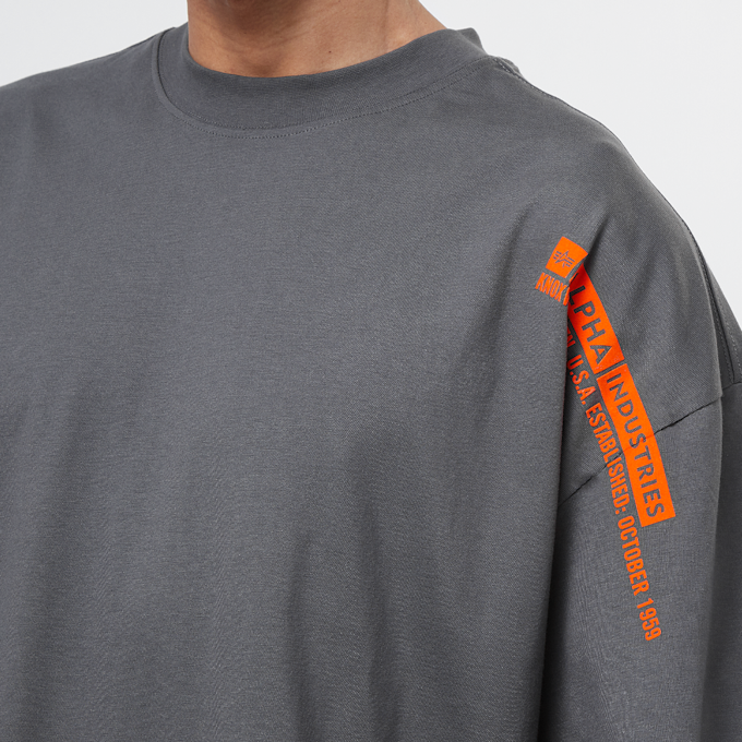Alpha Industries Flock Logo Tee gris 31776 3