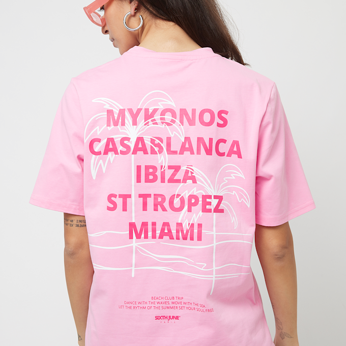 Sixth June Beaches Print Shortsleeve Tshirt rosa 31806 4