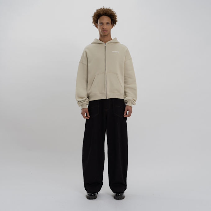 Low Lights Studios Basic Zip Hoodie beige 32016 4