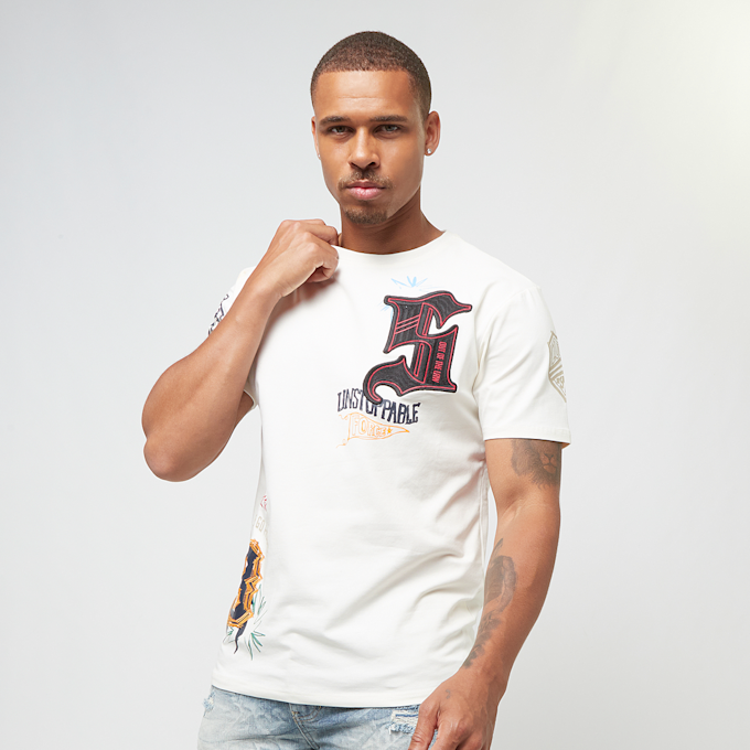 Smoke Rise VARSITY DOODLE T-SHIRT CHALK beige 32112 1