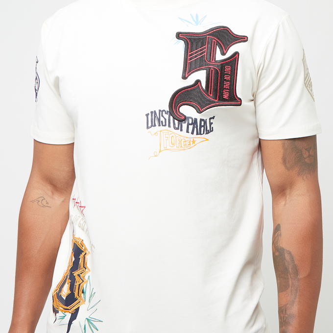 Smoke Rise VARSITY DOODLE T-SHIRT CHALK beige 32112 3