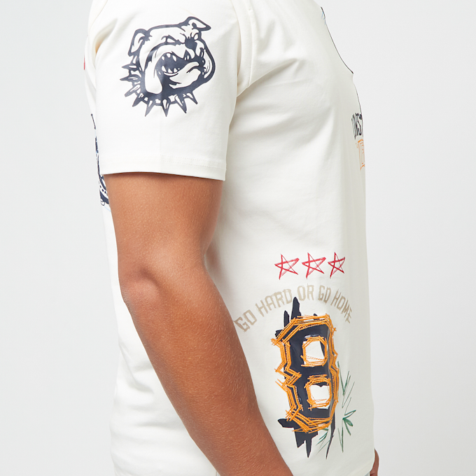 Smoke Rise VARSITY DOODLE T-SHIRT CHALK beige 32112 4