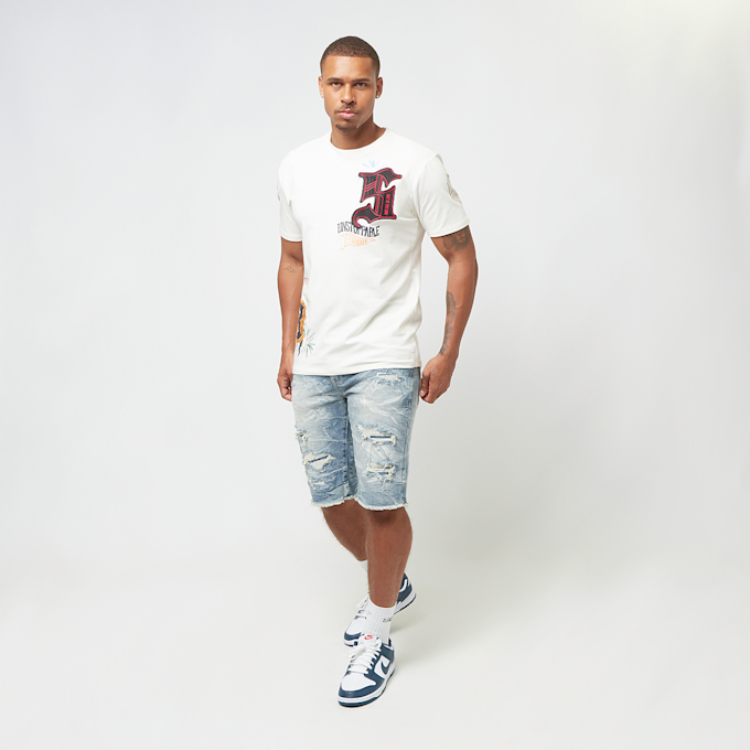 Smoke Rise VARSITY DOODLE T-SHIRT CHALK beige 32112 7