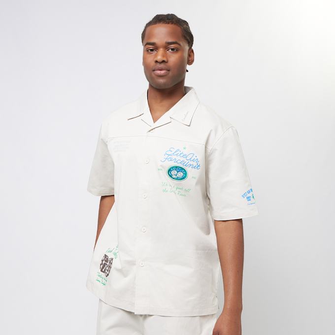 Smoke Rise Fashion Military Twill Shirt bianco 32116 1