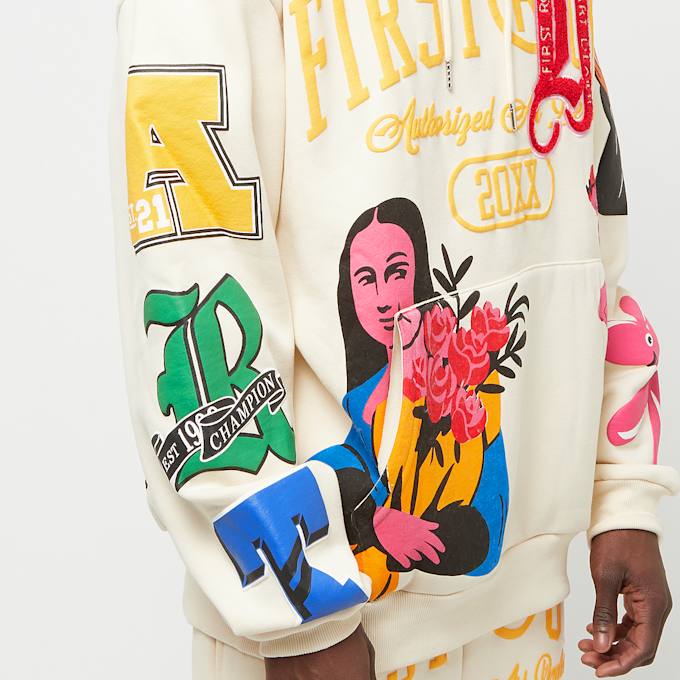 First Row Graphic Fleece w/puff. Embo & Patch bleu 32170 4