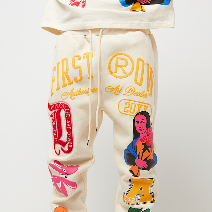 First Row Fleece Jogger w/puff. Embo & Patch niebieski 32171 3