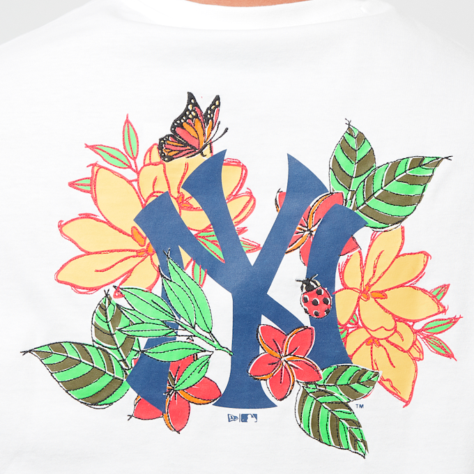 New Era MLB Floral Graphic Oversized Tee New York Yankees weiß 32346 5