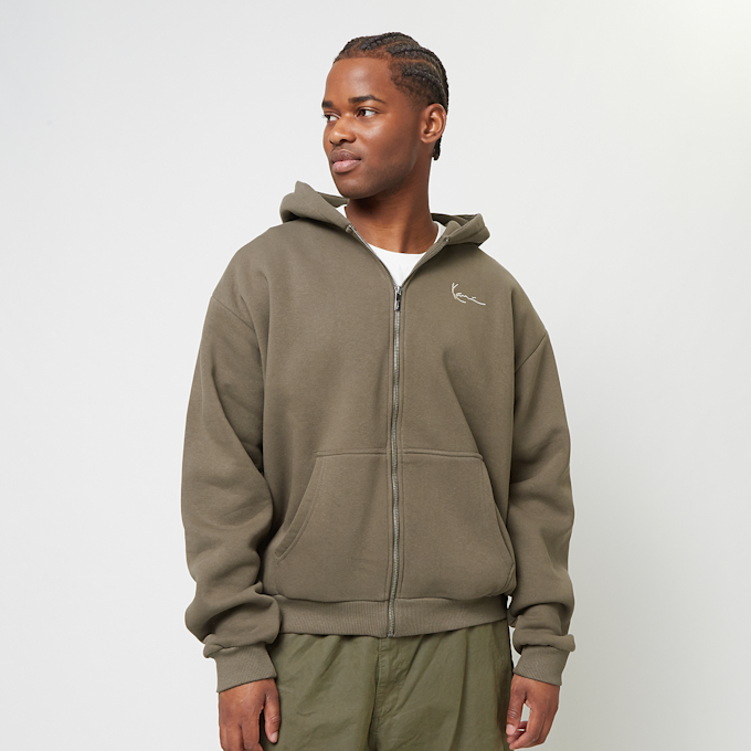 Karl Kani Small Signature Essential OS Ziphoodie bruin 41394 1
