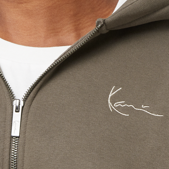 Karl Kani Small Signature Essential OS Ziphoodie bruin 41394 3