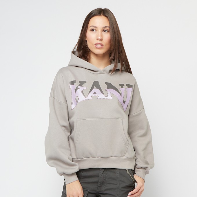 Karl Kani Woven Signature Glitter Oversized Hoodie grijs 41314 1