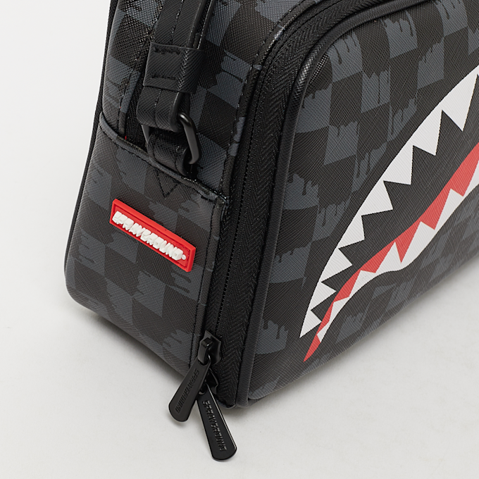 SPRAYGROUND Drip Check Shark Toiletry Brick grau 32608 6