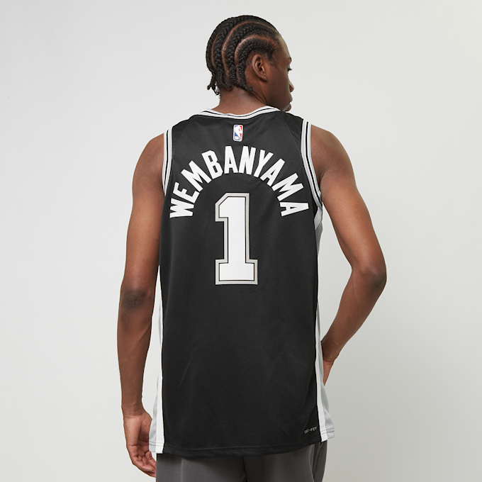 Nike Victor Wembanyama San Antonio Spurs Icon Edition 2022/23 NBA Swingman Trikot schwarz 32654 2