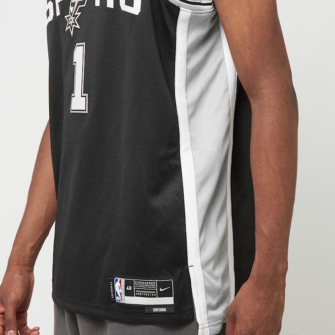 Nike Victor Wembanyama San Antonio Spurs Icon Edition 2022/23 NBA Swingman Trikot schwarz 32654 4
