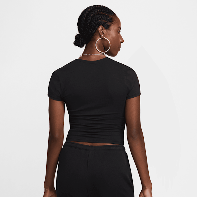 Nike   Sportswear Chill Shortsleeve SQR Neck Top zwart 32751 2