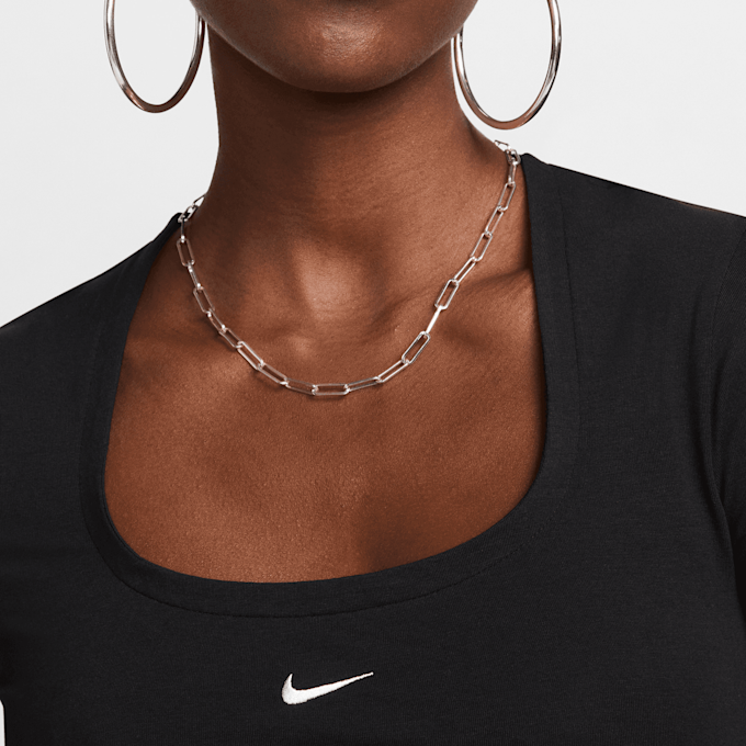 Nike   Sportswear Chill Shortsleeve SQR Neck Top zwart 32751 3