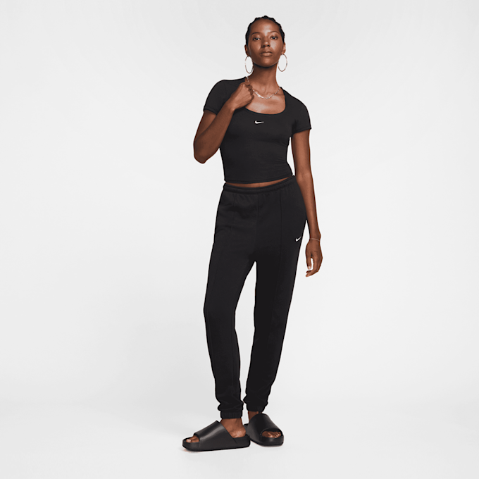 Nike   Sportswear Chill Shortsleeve SQR Neck Top zwart 32751 5
