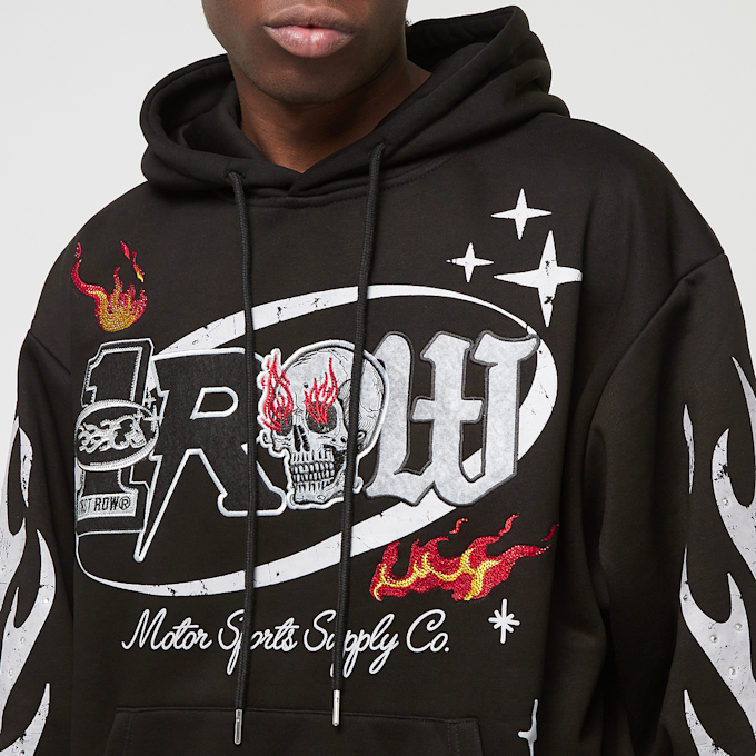 First Row Racing Hoodie W/Rhinestone zwart 29586 3