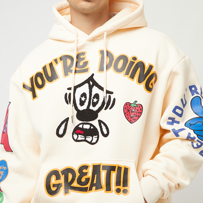 First Row Ur Doing Great Fleece Hoodie beige 29593 3