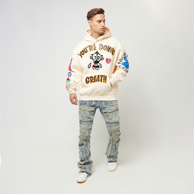 First Row Ur Doing Great Fleece Hoodie beige 29593 7