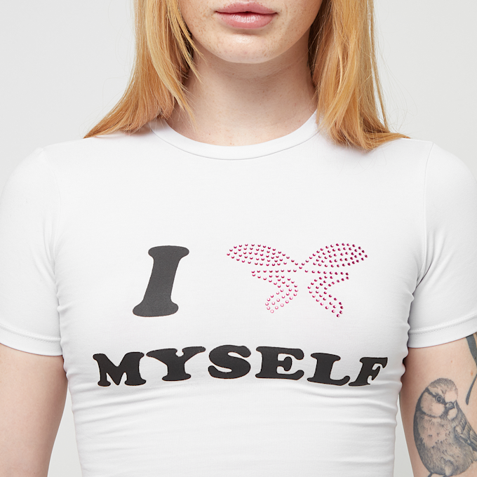 Felicious Love Yourself Babytee Rhinestones bianco 29660 3