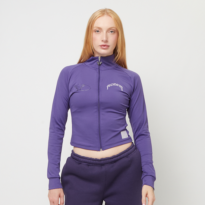 Felicious Cropped Jersey Cardigan pourpre 29676 1