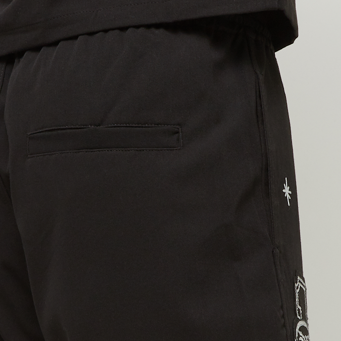 First Row 1ST ROW RACING WOVEN SHORTS W/RHINESTONE black negro 29702 4