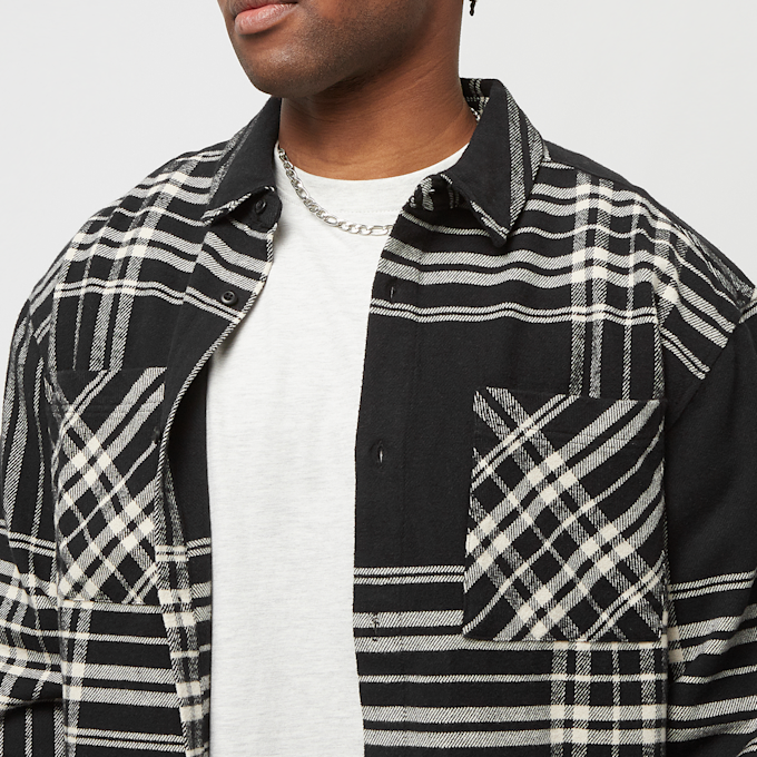 Urban Classics Long Oversized Checked Summit Shirt zwart 29764 3