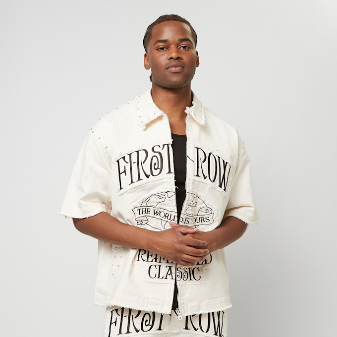 First Row FR WASHED SHIRTS W/STUD beige 29773 1