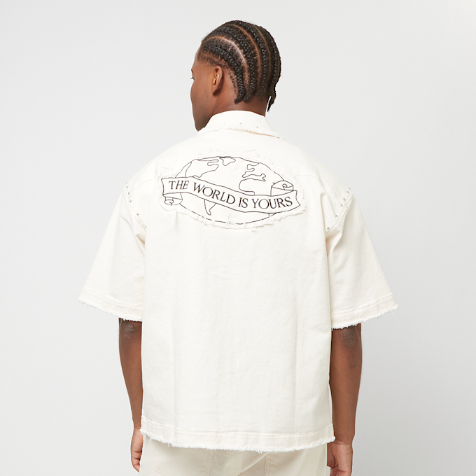 First Row FR WASHED SHIRTS W/STUD beige 29773 2
