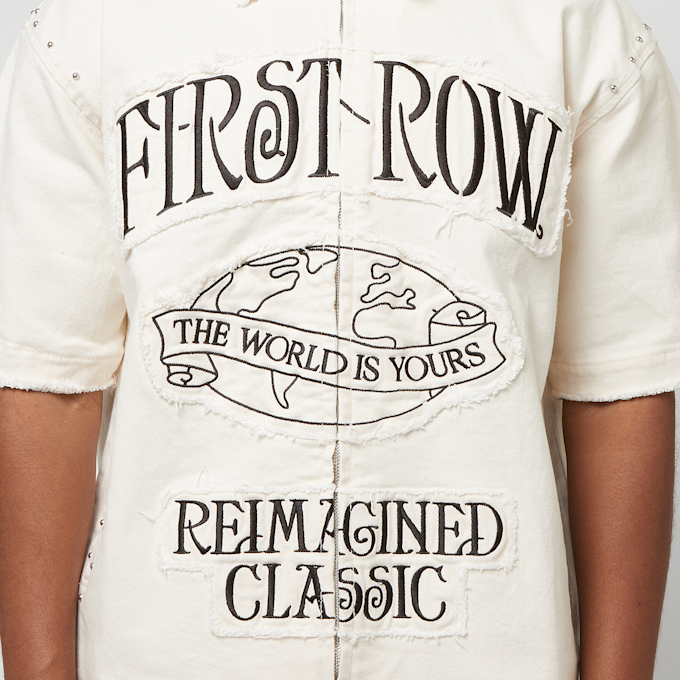 First Row FR WASHED SHIRTS W/STUD beige 29773 5