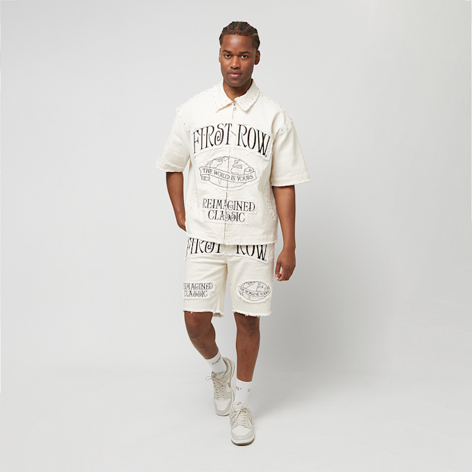 First Row FR WASHED SHIRTS W/STUD beige 29773 7