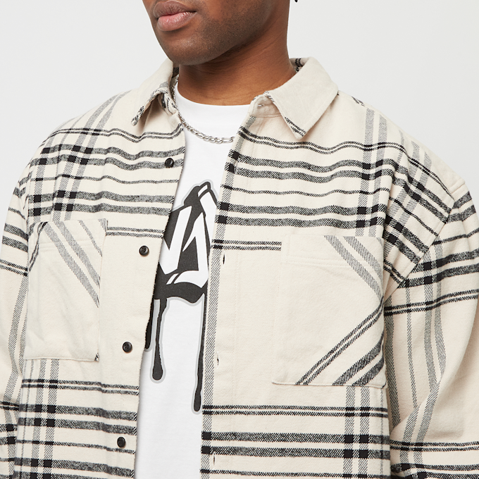 Urban Classics Long Oversized Checked Summit Shirt beige 29777 3