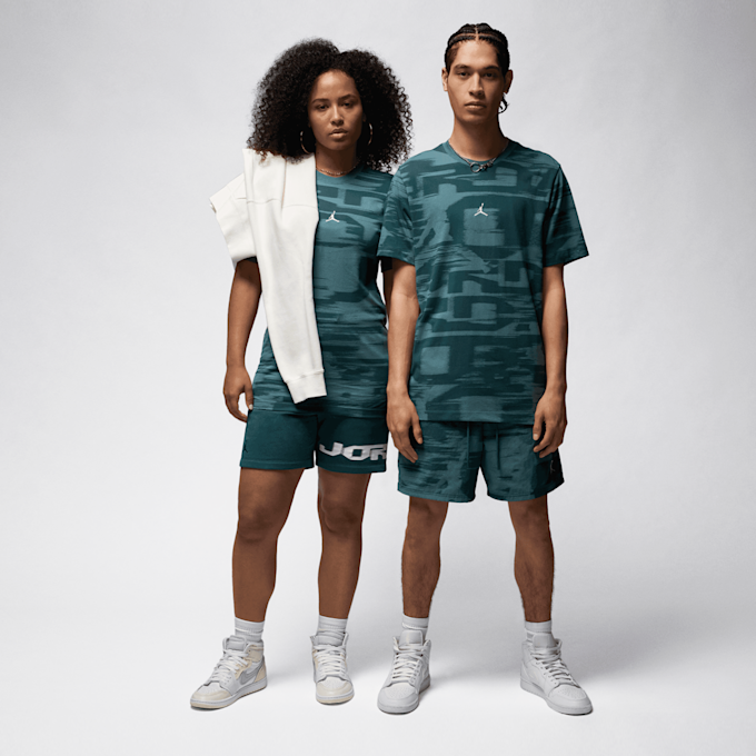 Jordan MVP Shortsleeve All Over Print Crew verde 29891 4