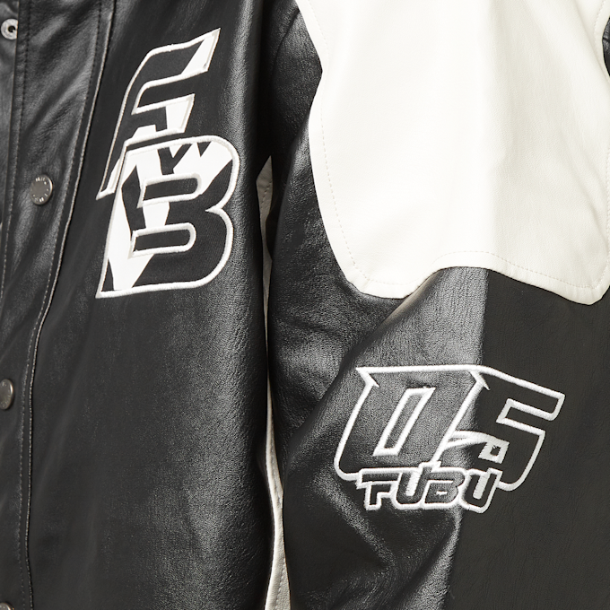 FUBU Corporate Leather Jacket crna 32778 4