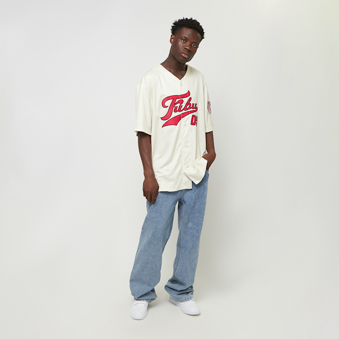 FUBU Varsity Baseball Jersey bege 32785 6