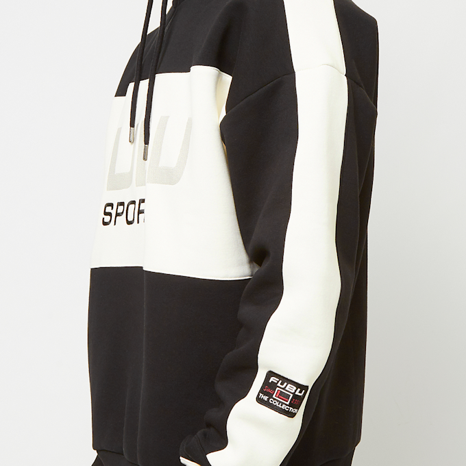 FUBU Corporate Sprts Zip Hooded Check Sweatshirt noir 32786 4
