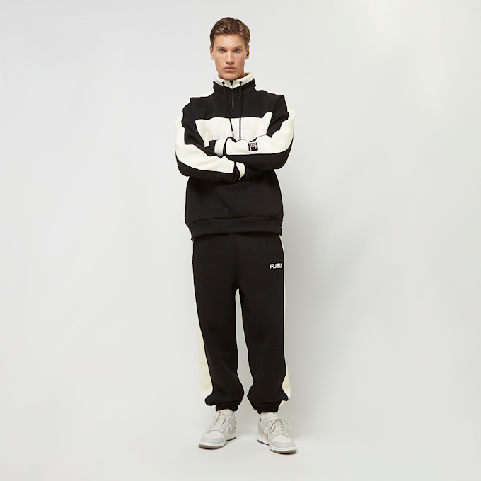 FUBU Corporate Sprts Zip Hooded Check Sweatshirt noir 32786 6