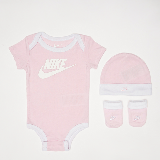 Nike Hat/ Bodysuit/Bootie (3 Piece) rose 32926 1