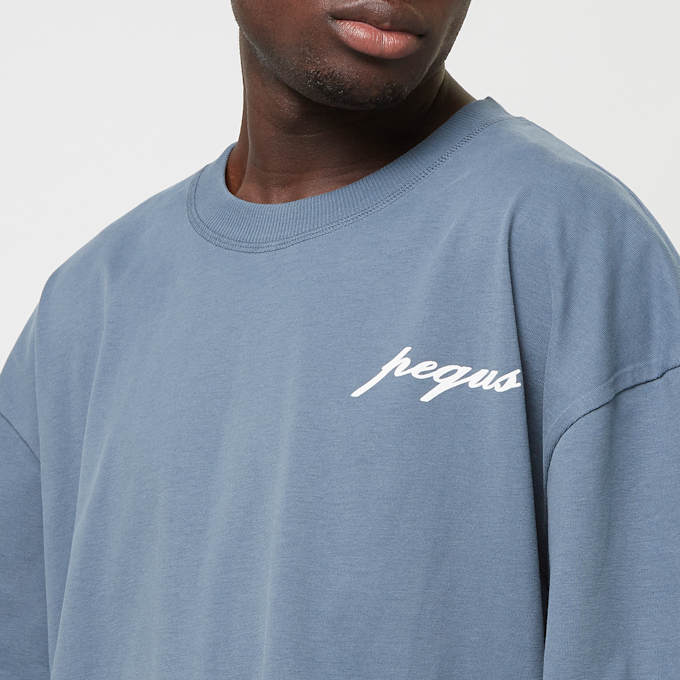 PEQUS Chest Logo T-Shirt blau 33013 3
