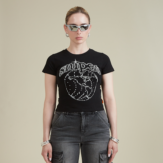SNIPES Globe Studs Baby Tee crna 33024 1