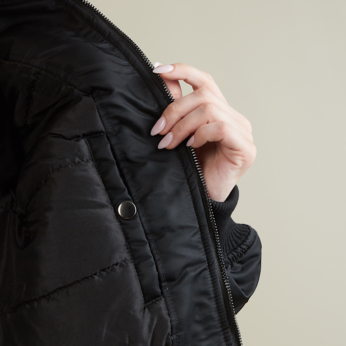 SNIPES S Star Cropped Oversized Bomber Jacket zwart 33026 4