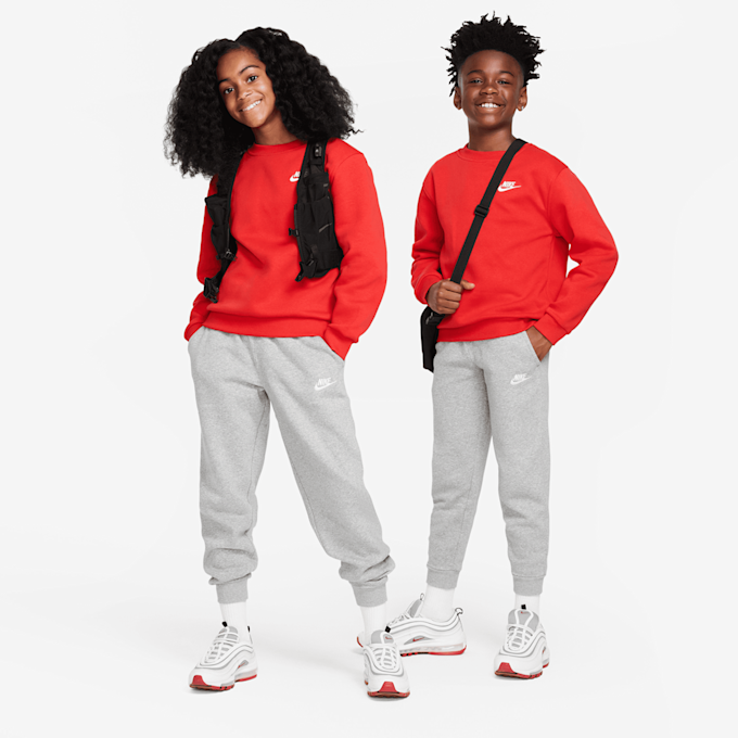 Nike JUNIOR K NSW CLUB FLC JGGR LBR dk grey heather/base grey/whi gris 33165 6